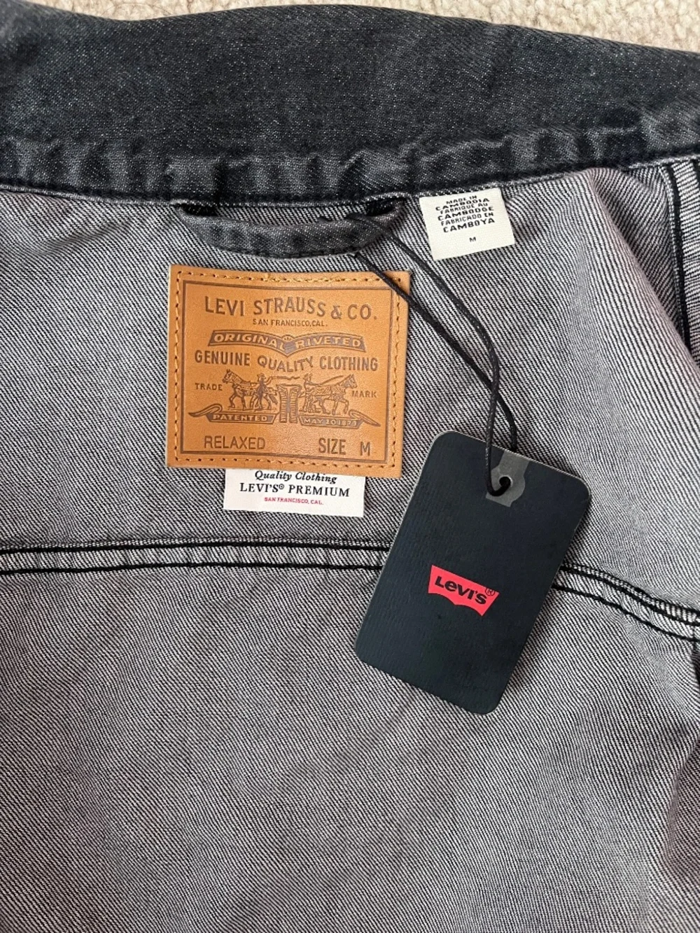 Levi's Type 1 Denim Trucker Jacket Black Men's Medium